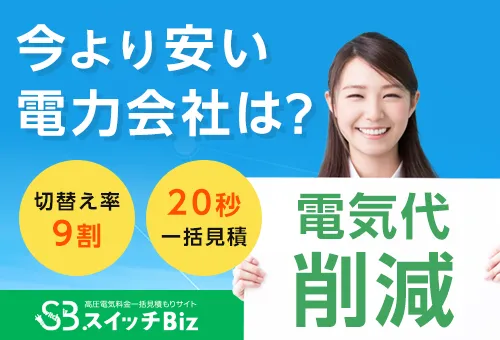 今よりやすい電力会社は？電気代削減 タイナビスイッチビズ