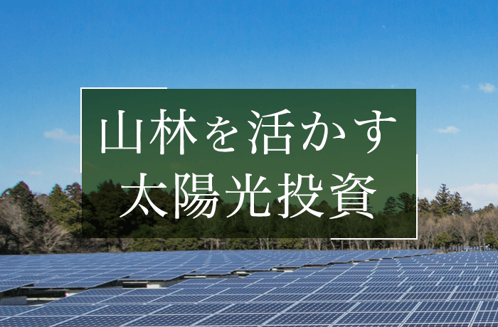 山林で太陽光発電