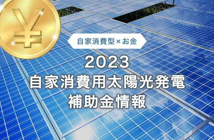 自家消費型太陽光の補助金